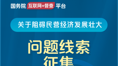 xxxxxxxx18国务院“互联网+督查”平台公开征集阻碍民营经济发展壮大问题线索